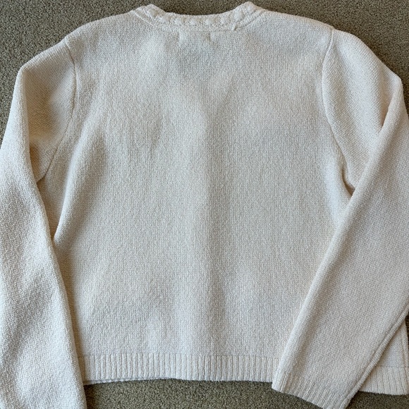 NWT H&M Textured Knit Cardigan Ivory Size L - Picture 4 of 4